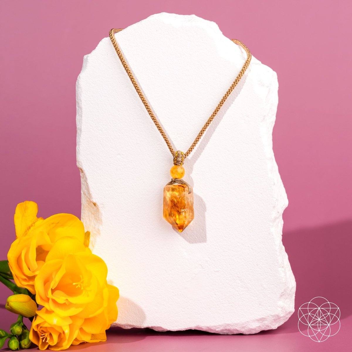 Mặt dây thịnh vượng (citrine)